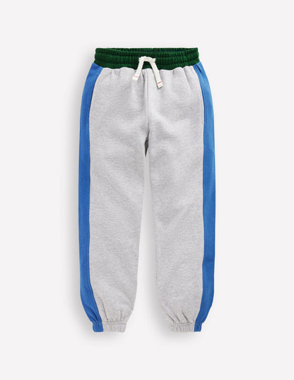 Colourblock Cuffed Joggers-Grey Colourblock-3