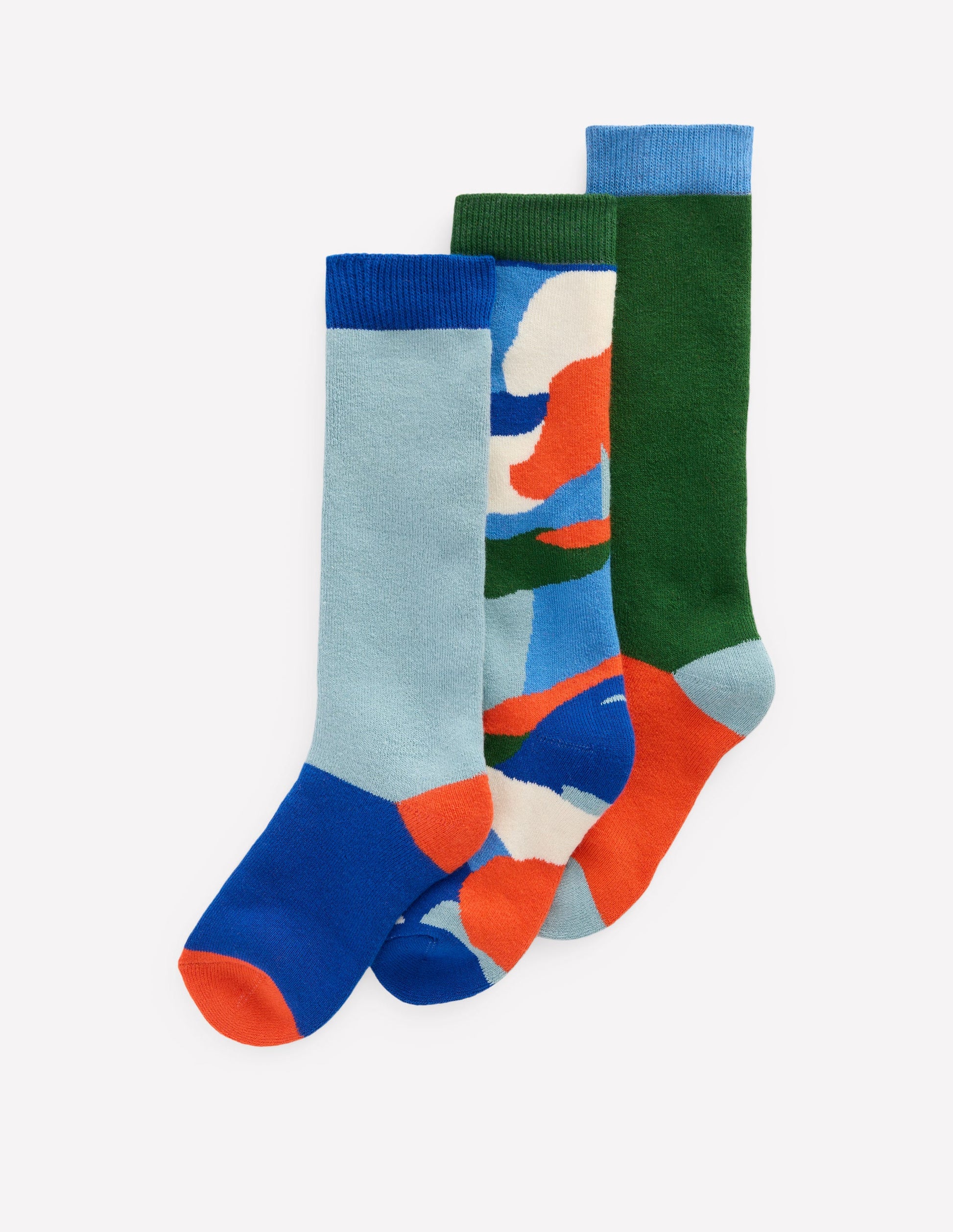 3-pack Ski Socks-Multi Abstract Landscape-1