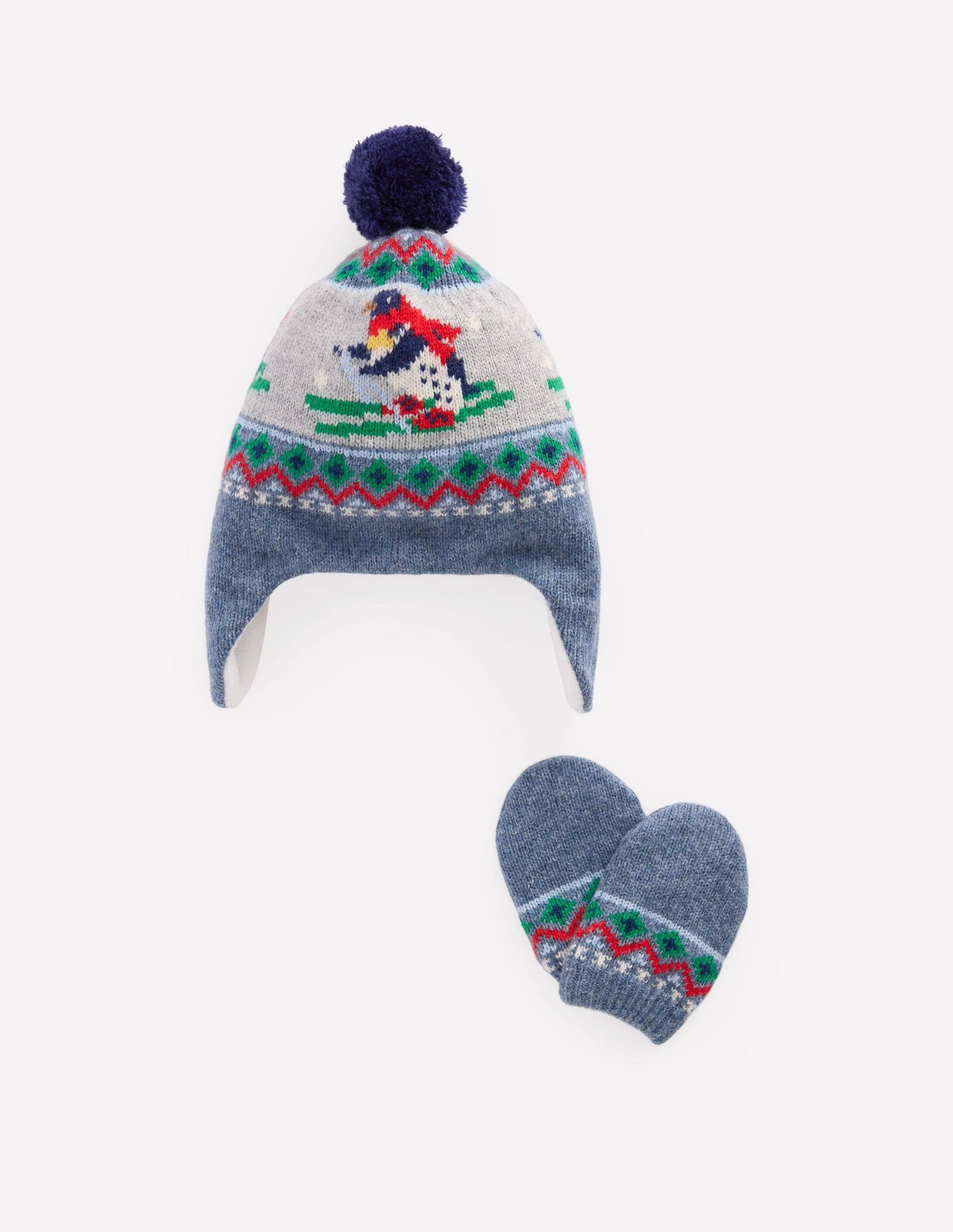 Baby Fair Isle Set-Alaskan Blue Penguins-1
