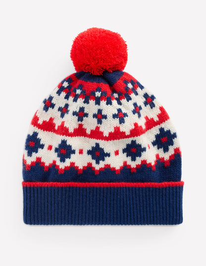 Fair Isle Beanie-College Navy Fair Isle-1