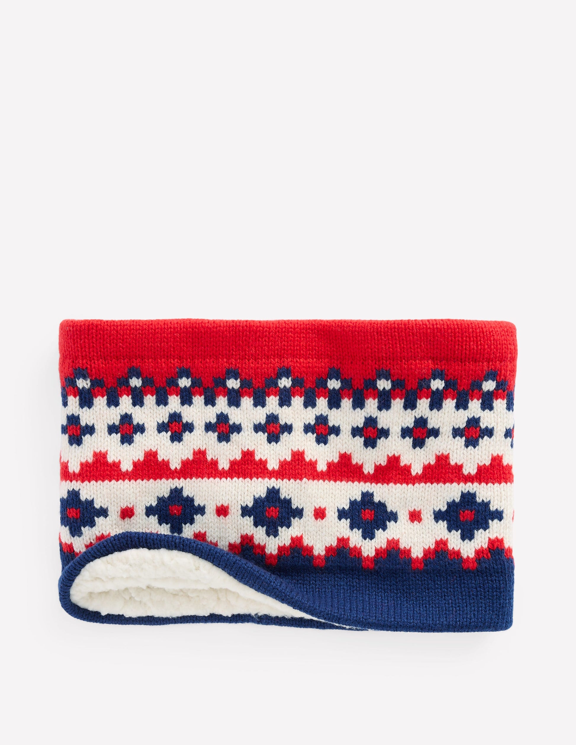 Fair Isle Snood-College Navy Fair Isle-3