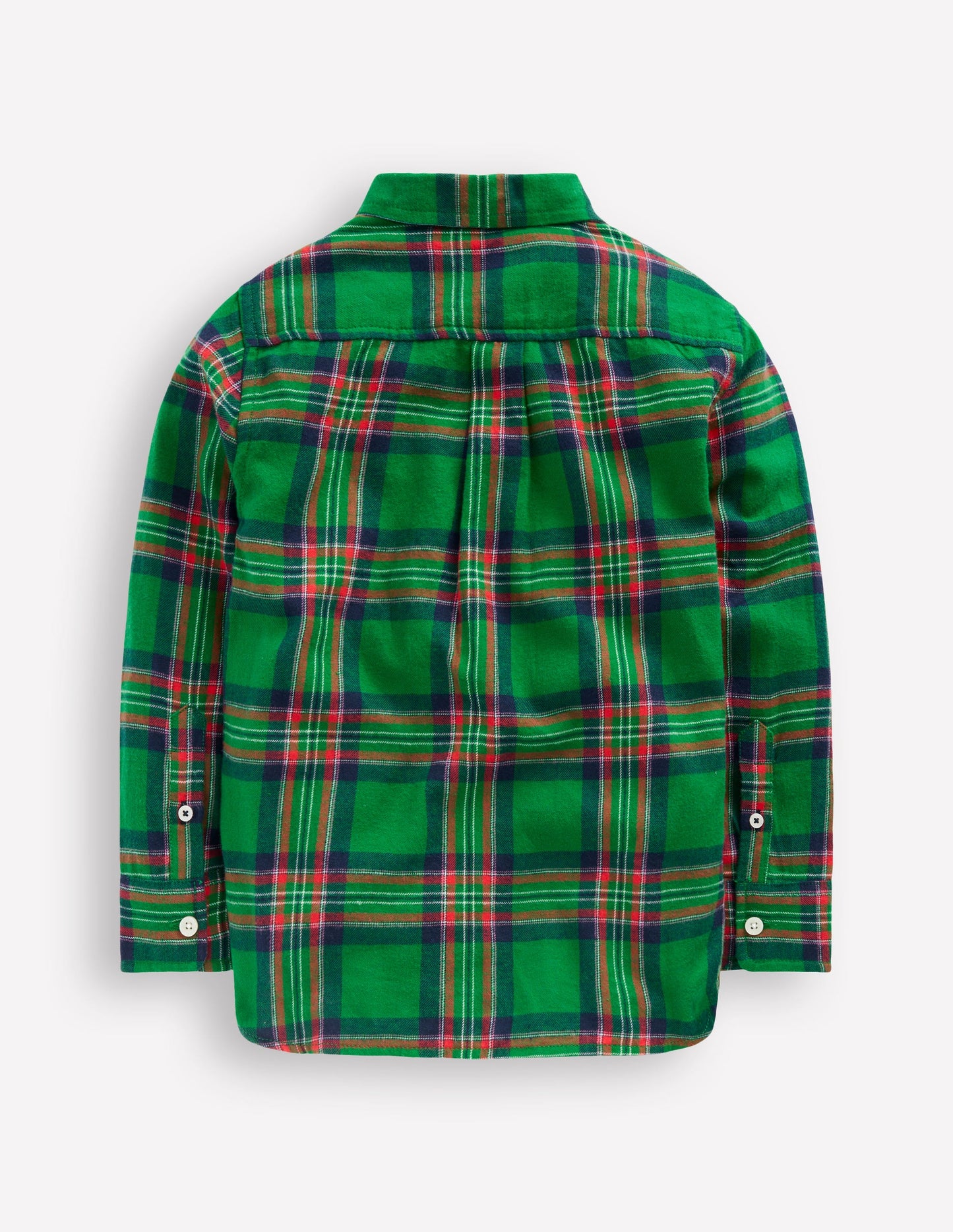 Cosy Cotton Check Shirt-Green Check