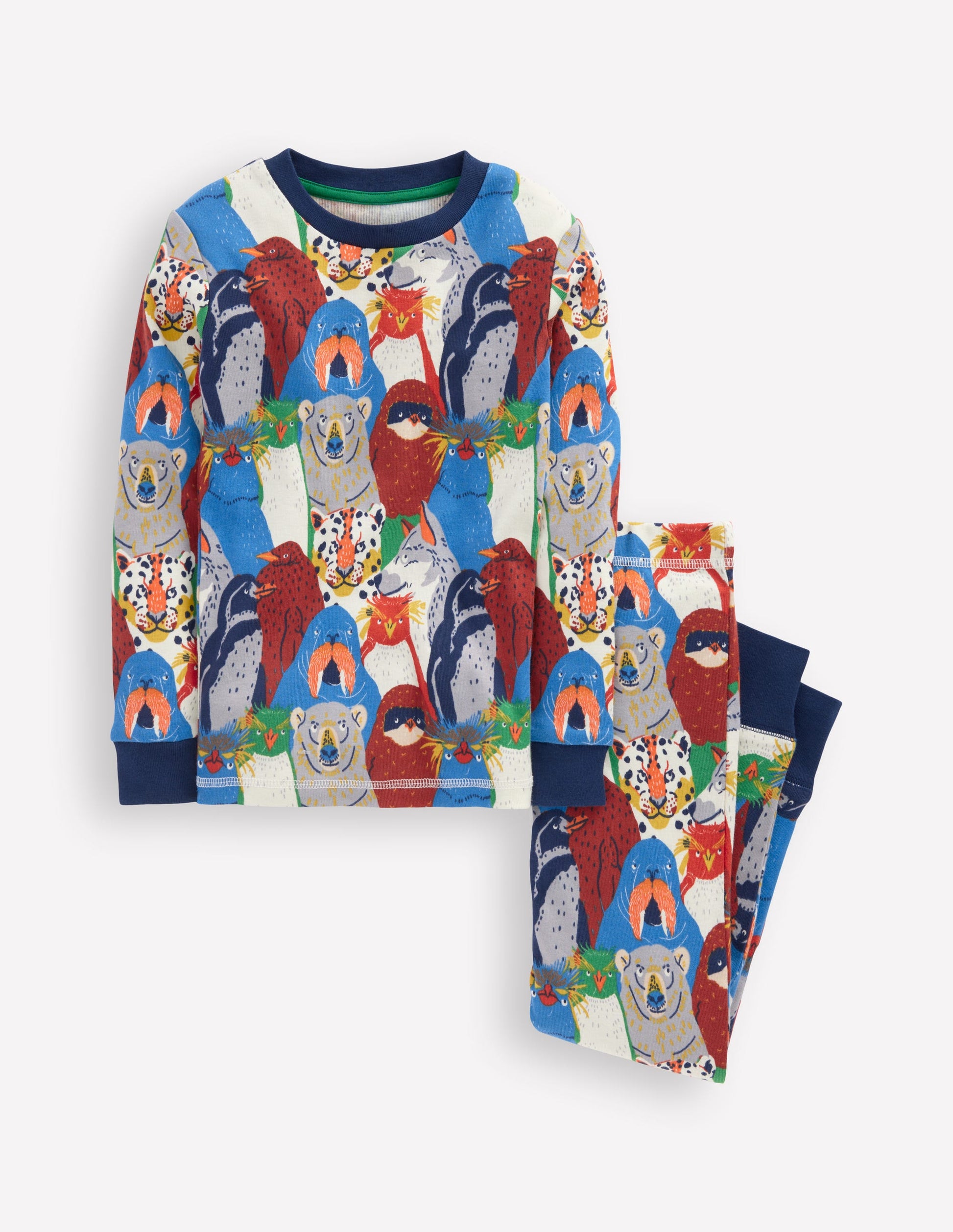 Snug Long John Pyjamas-Multi Arctic Audience-1