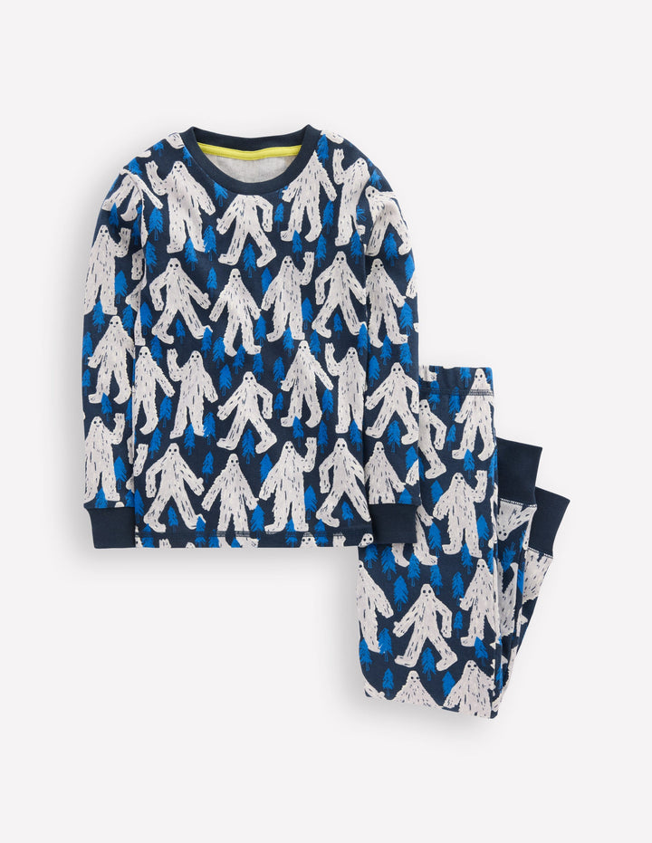 Snug Glow-in-the-dark Pyjamas-Carbon Yetti