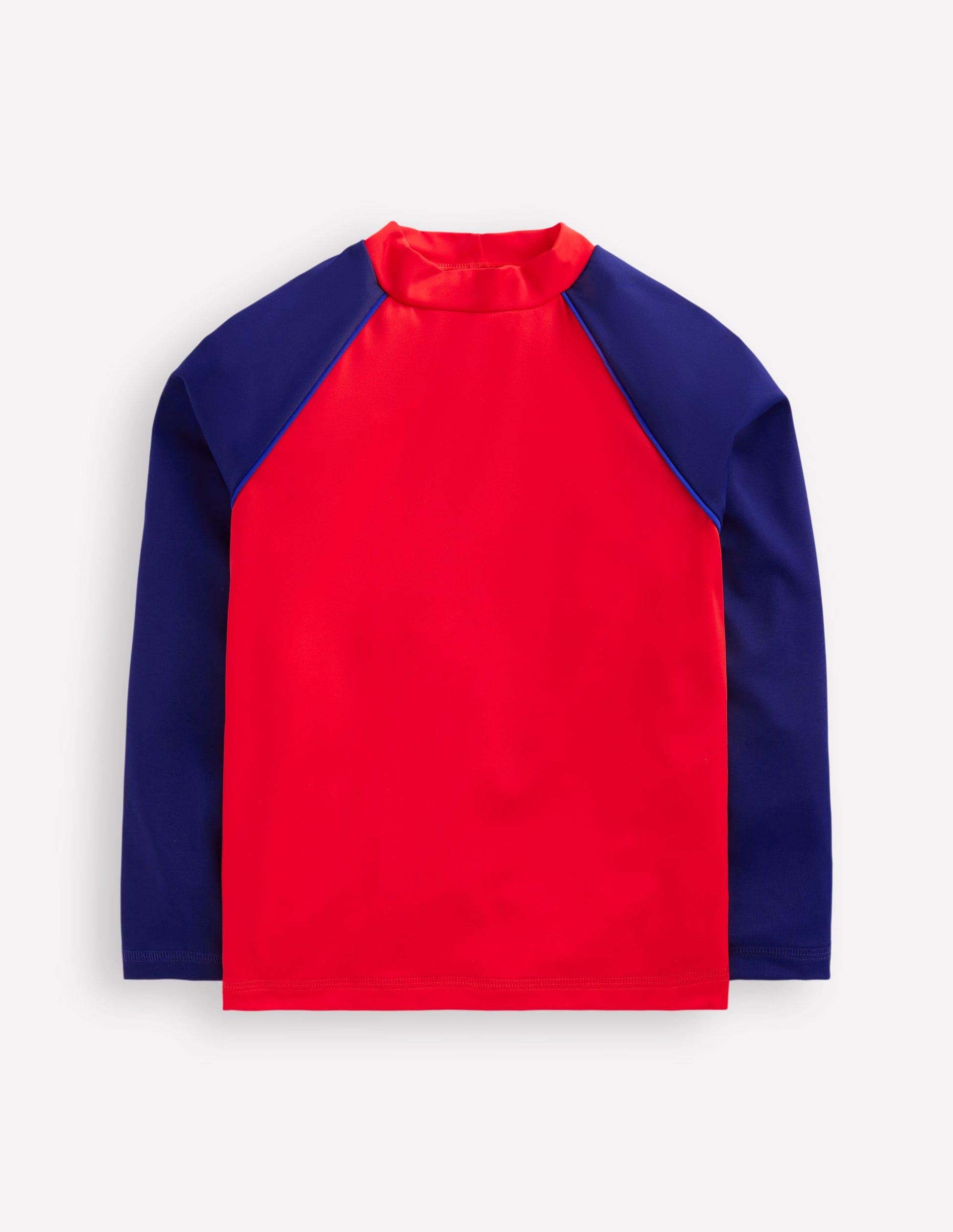 Colour Block Rash Vest-Poppy Red-1