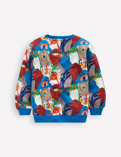 Everyday Printed Sweatshirt-Multi Arctic Audience-2