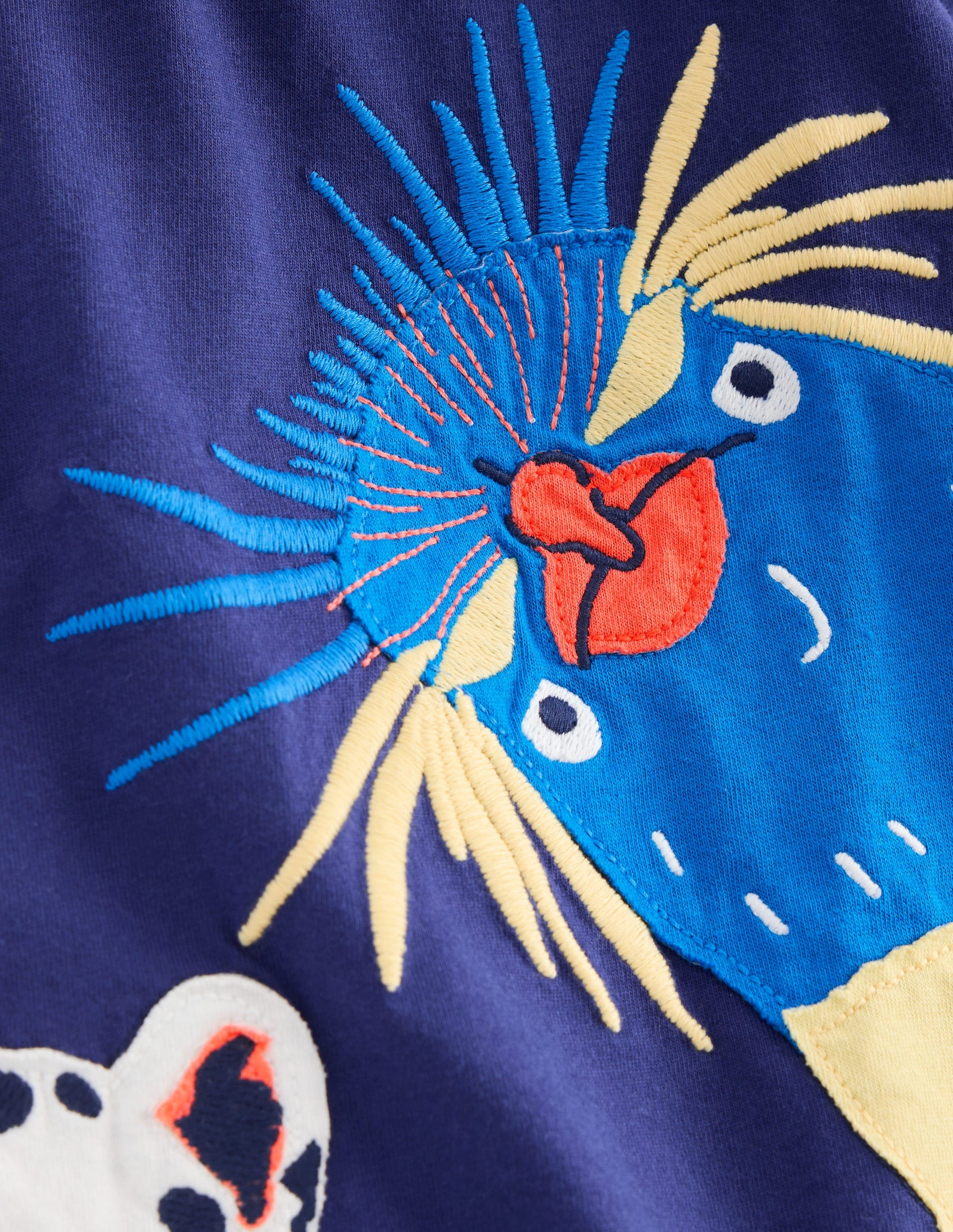 Long Sleeve Appliqué T-shirt-Twilight Arctic Peepers-3