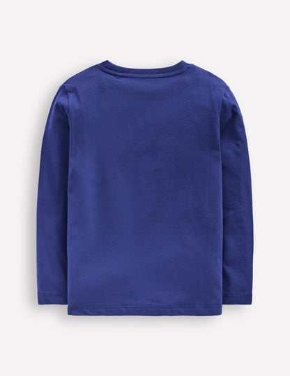 Long Sleeve Glow T-shirt-Twilight Blue Northern Lights-4