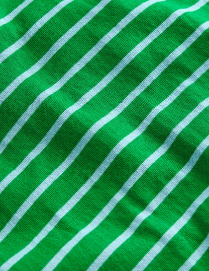 Reversible Long Sleeve T-Shirt-GREEN TAMBOURINE / BLUE-3