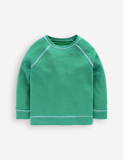 Reversible Long Sleeve T-Shirt-GREEN TAMBOURINE / BLUE-4