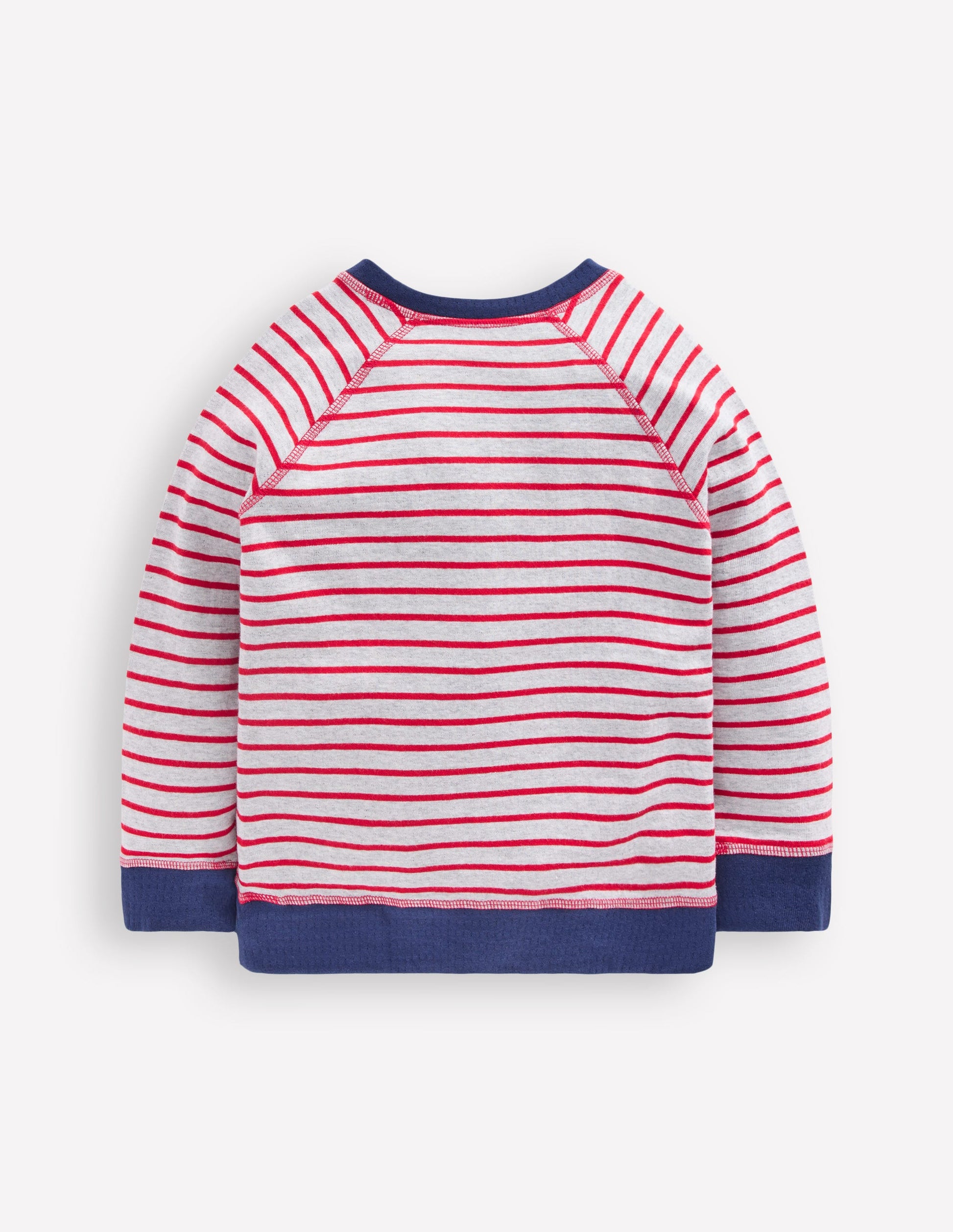 Reversible Long Sleeve T-Shirt-Mars Red/ Medieval Blue-3