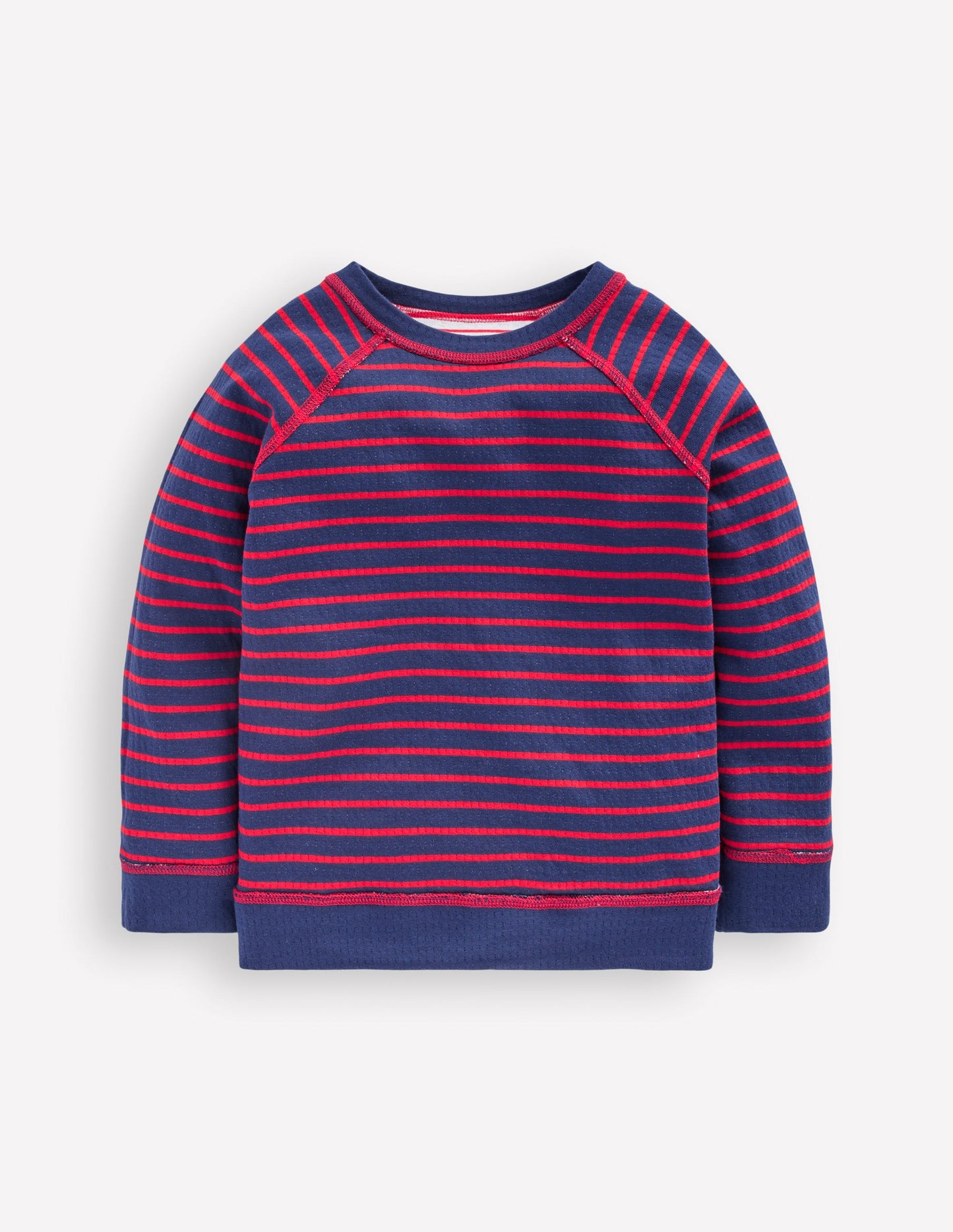 Reversible Long Sleeve T-Shirt-Mars Red/ Medieval Blue