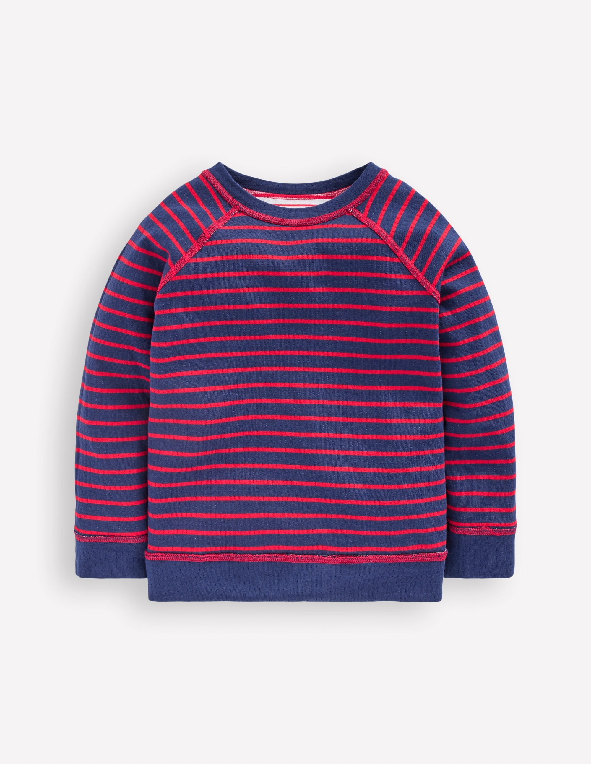 Reversible Long Sleeve T-Shirt-Mars Red/ Medieval Blue - Image 2