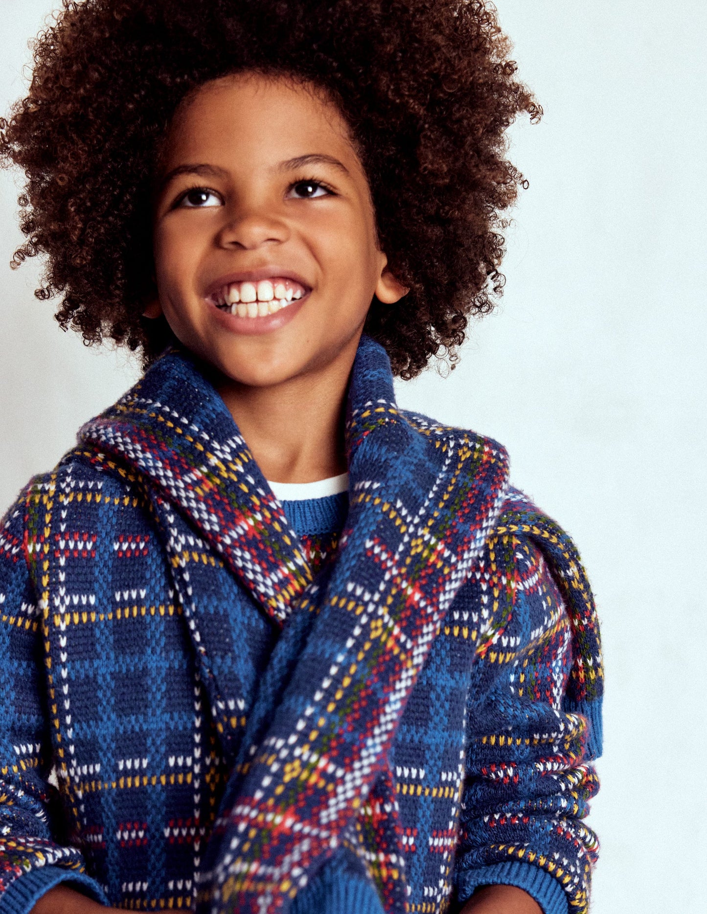 Heritage Check Jumper-Medieval Blue Check