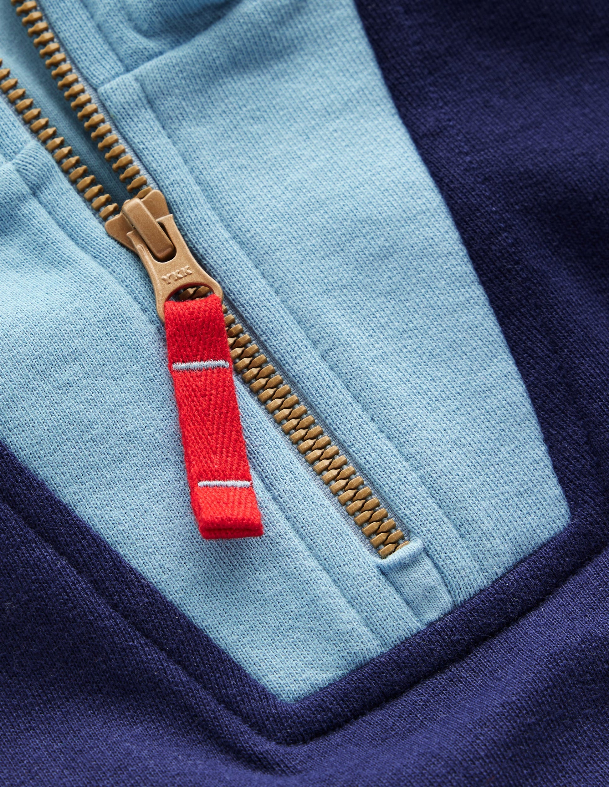 Half-Zip Sweatshirt-Medieval blue Colourblock-7