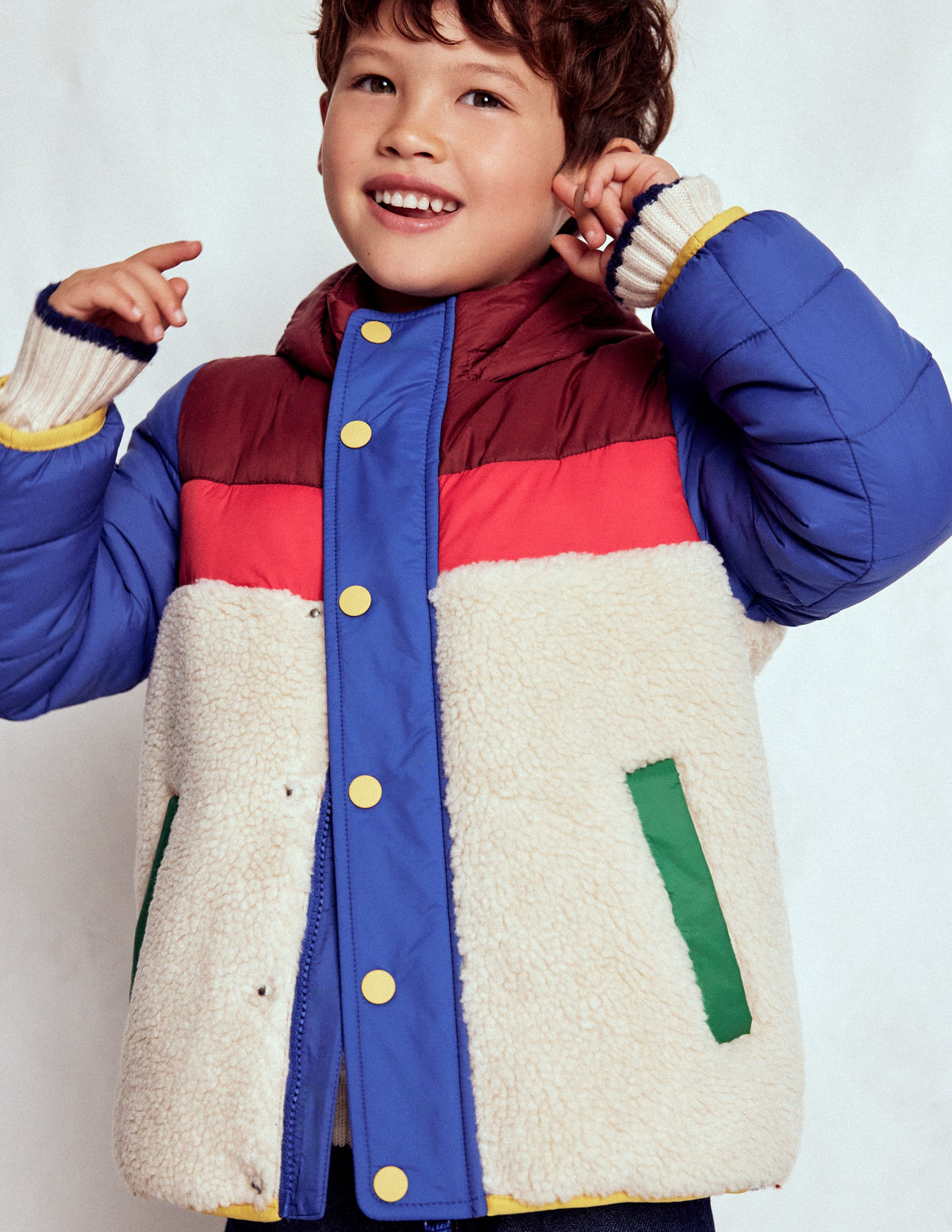 Borg Mix Jacket-Multi - Image 1