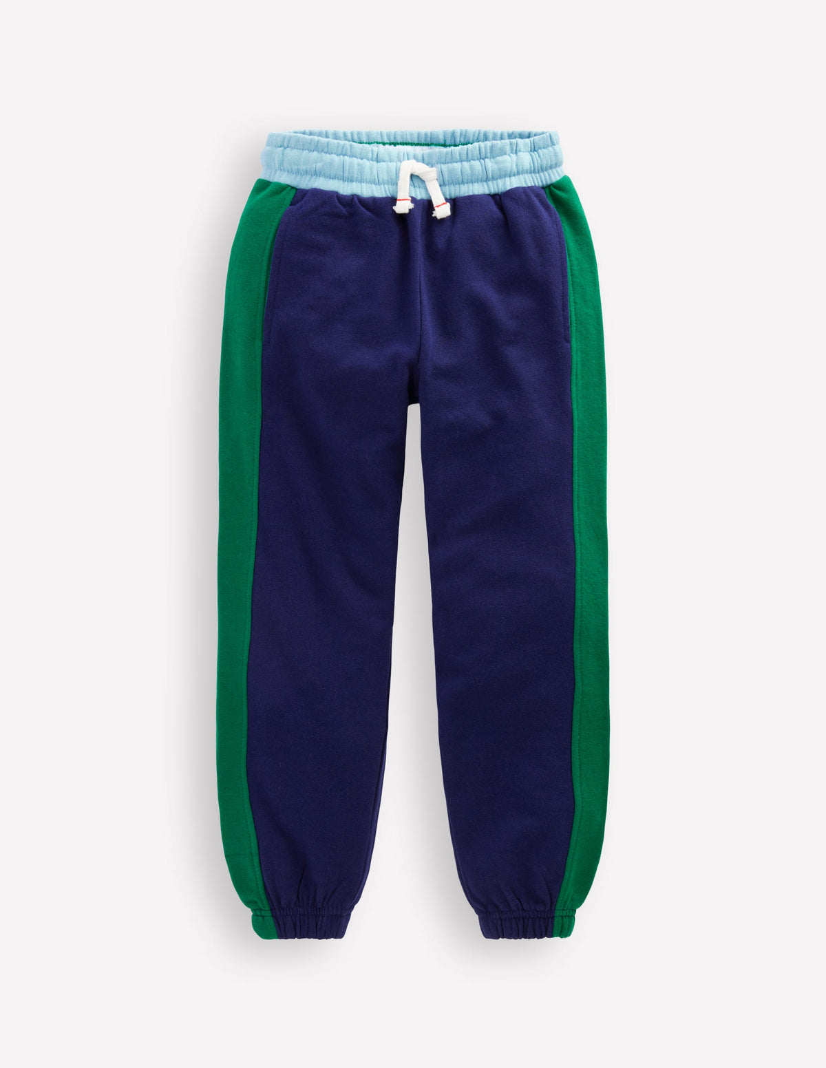 Colourblock Cuffed Joggers-Medieval blue Colourblock - Image 2