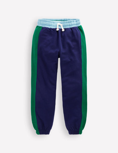 Colourblock Cuffed Joggers-Medieval blue Colourblock-2