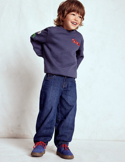 Barrel Jeans-Mid Wash-1