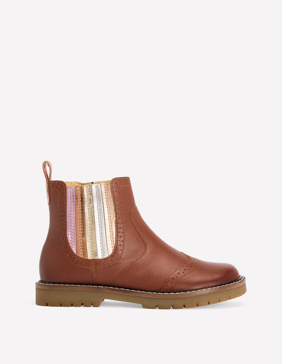 Leather Chelsea Boots-Metallic Tan - Image 1