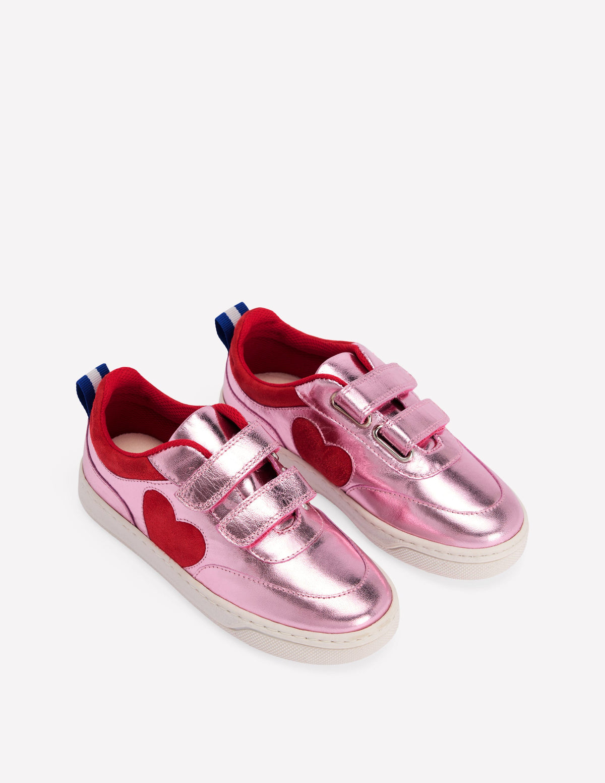Colourblock Low Tops-Metallic Pink Heart - Image 2