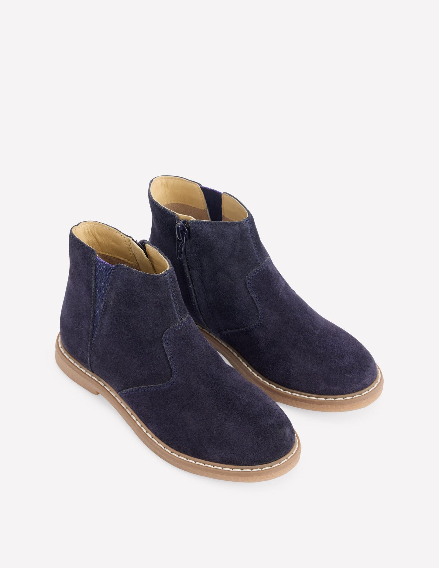 Suede Ankle Boots-College Navy