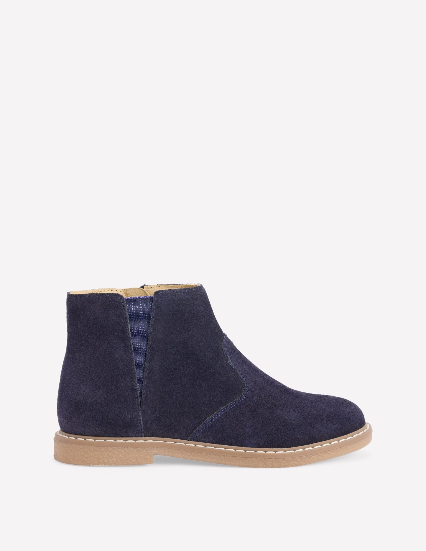 Suede Ankle Boots-College Navy