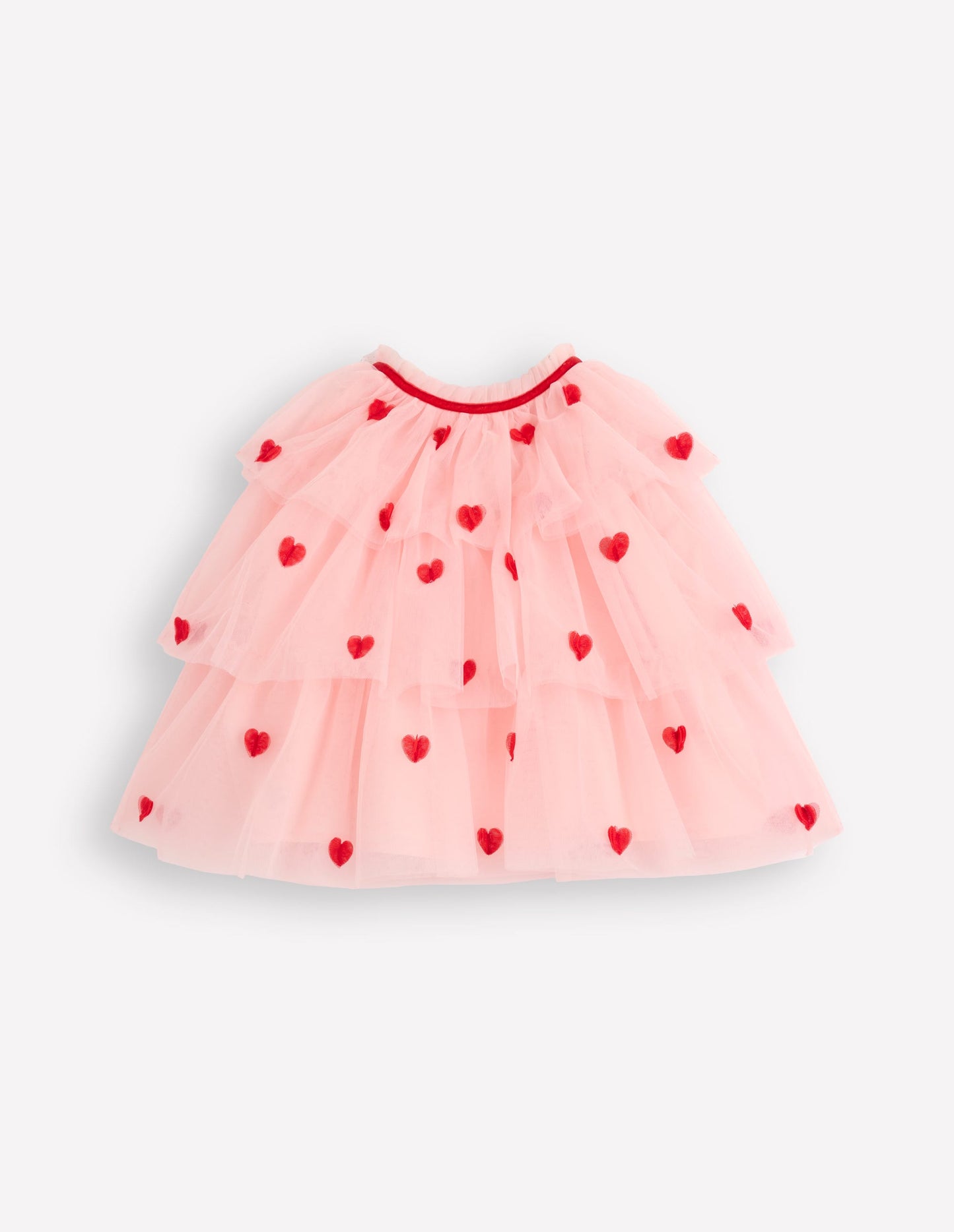 Tulle Heart Cape-Chalk Pink Hearts