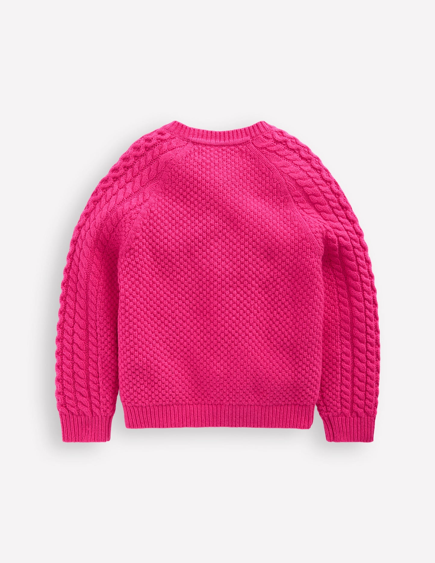 Cable Cardigan-Raspberry Pink