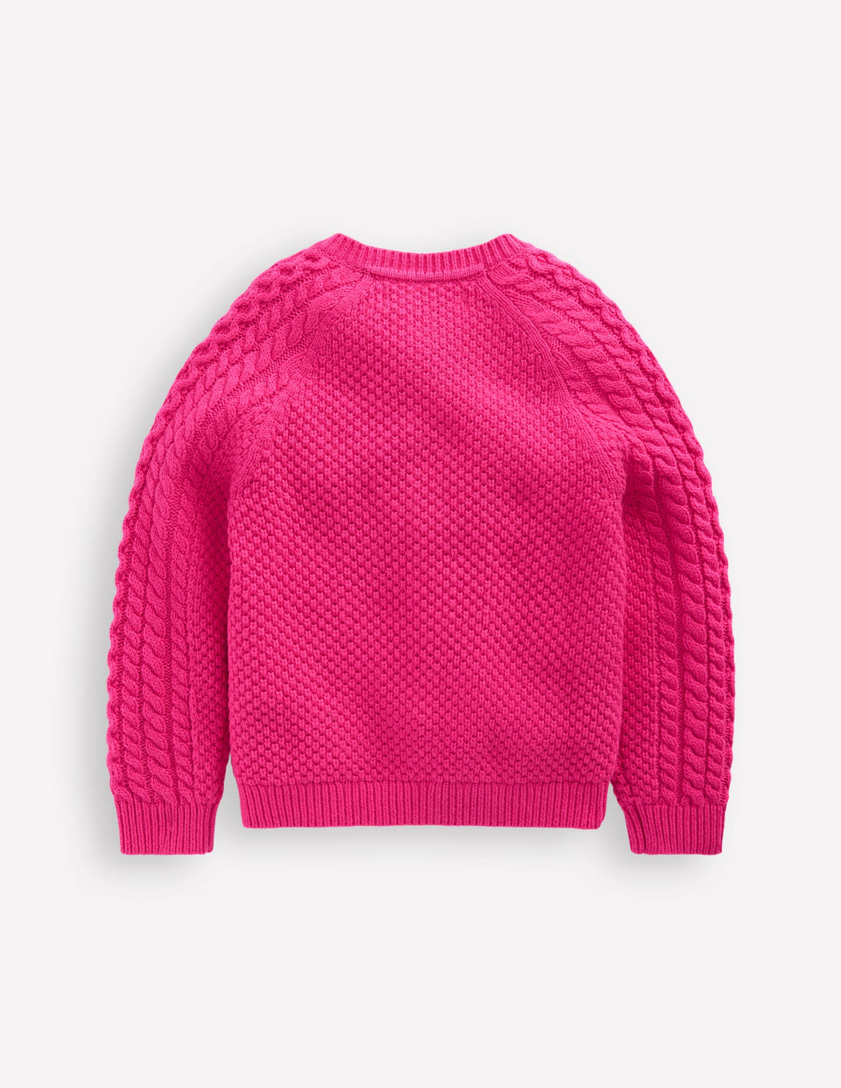 Cable Cardigan-Raspberry Pink - Image 2