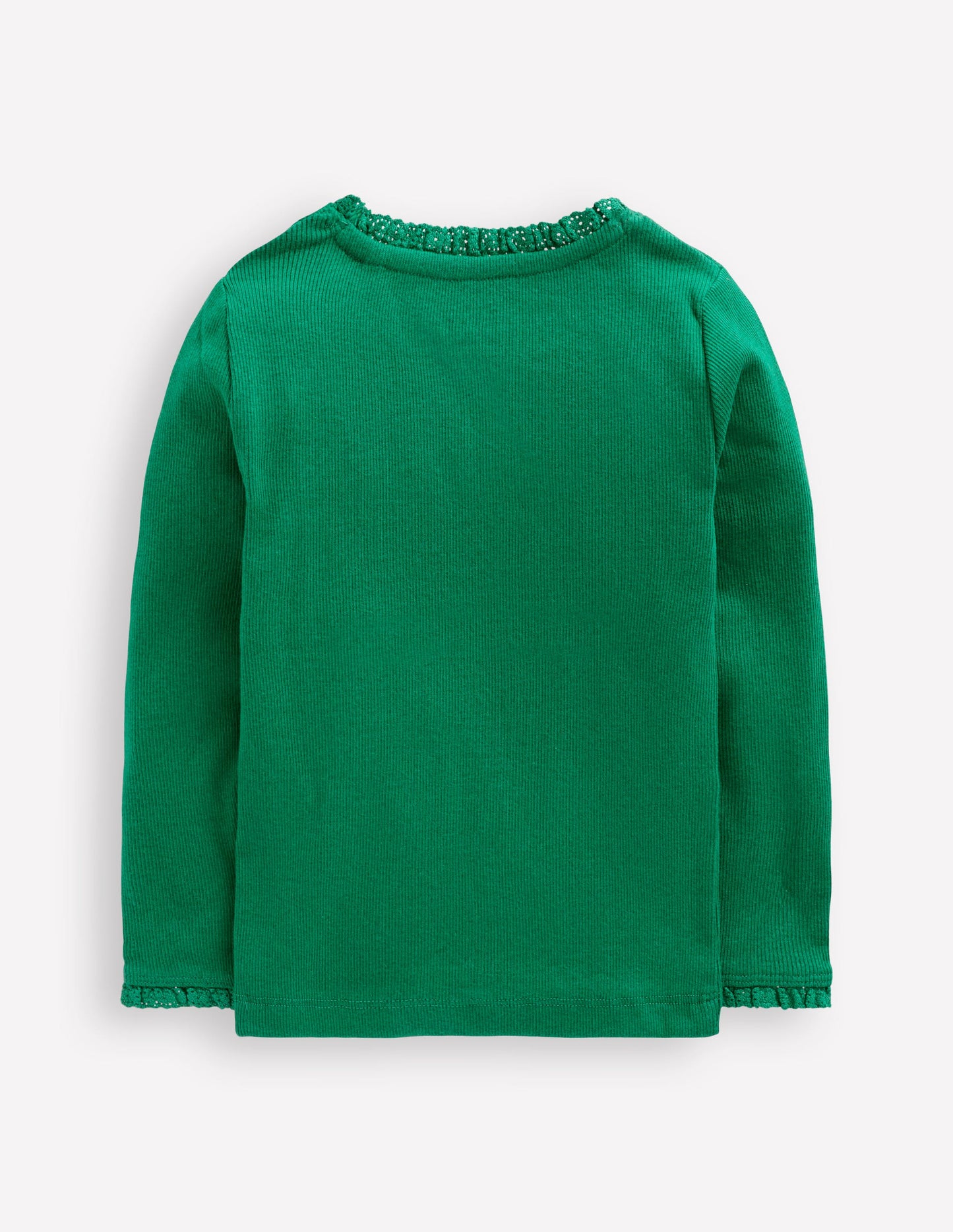 Ribbed Long Sleeve T-shirt-Shady Green