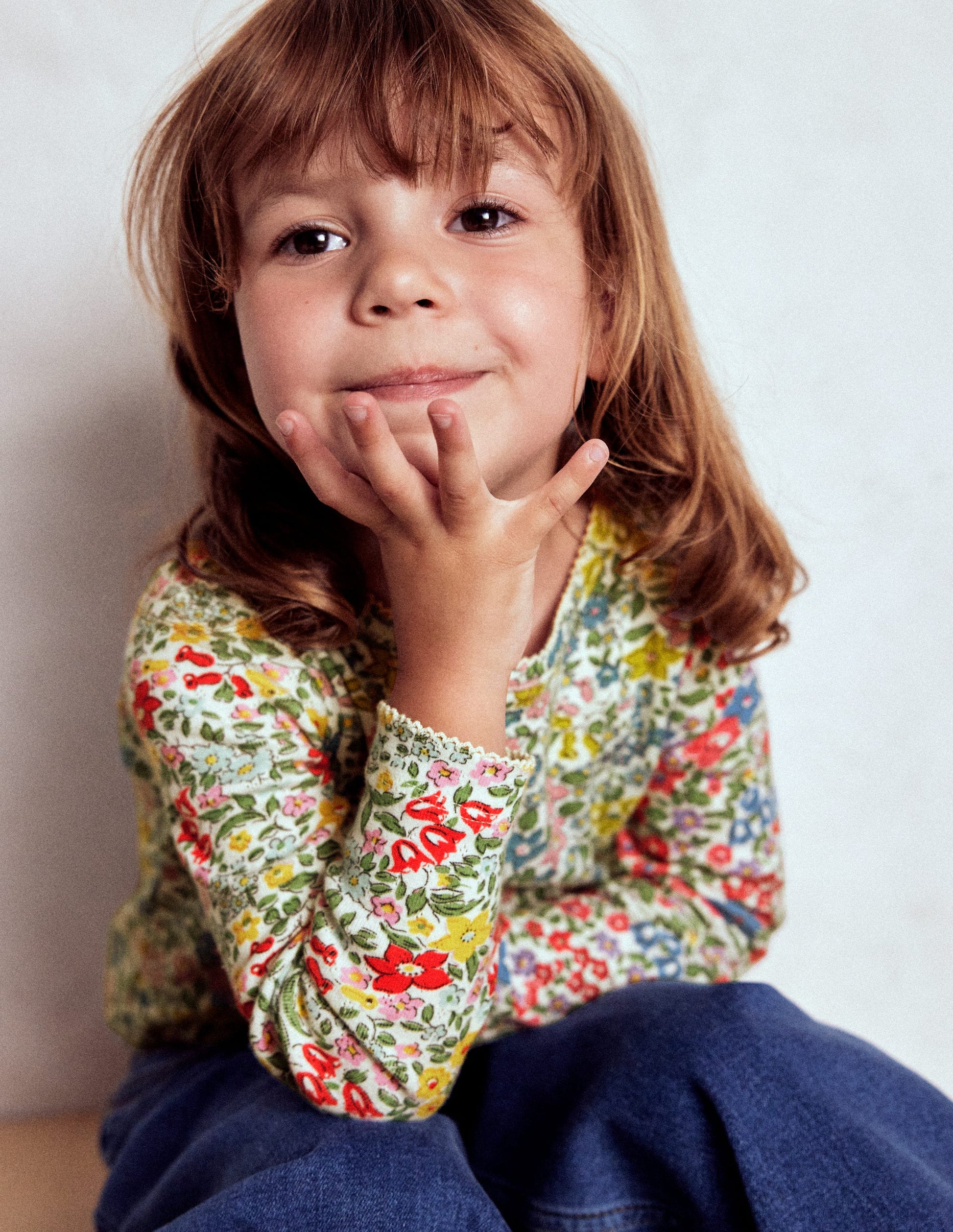 Long Sleeve Pointelle Top-Hotch Potch Floral-3