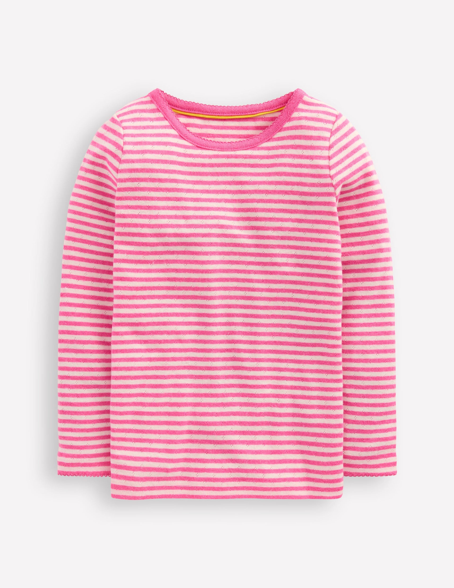 Maglietta Maniche Lunghe Mini Boden Bambina – Multicolore A Righe, POINTELLE, Cotone E Poliestere