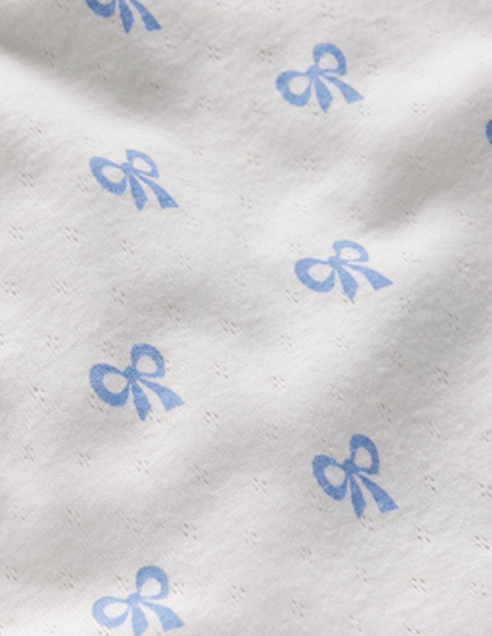 Long Sleeve Pointelle Top-Tiny Bows - Image 6