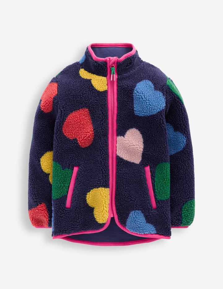 Eden Borg Zip-through Jacket-Starboard Blue Multi Hearts