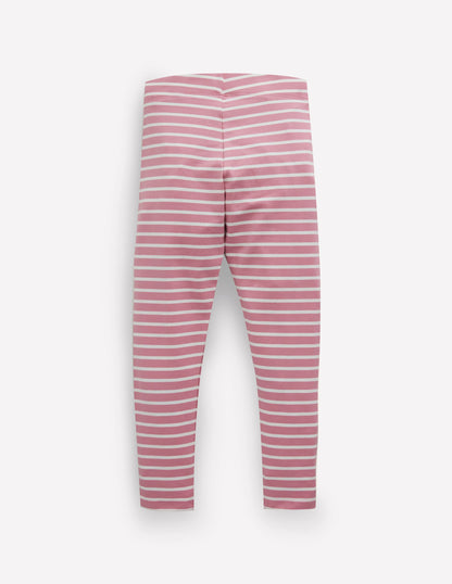 Everyday Fun Leggings-Formica Pink/Ivory Stripe-2