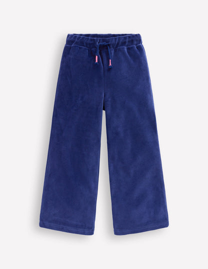 Heart Pocket Velour Jogger-Starboard Blue-1