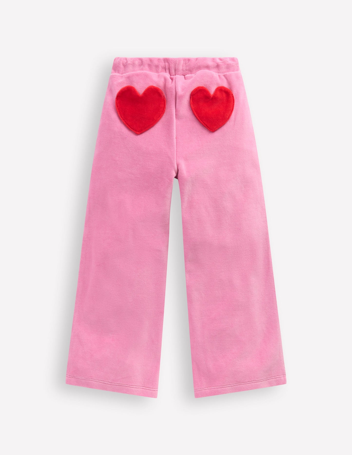 Heart Pocket Velour Jogger-Formica Pink