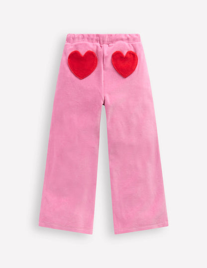 Heart Pocket Velour Jogger-Formica Pink-2