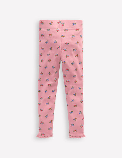 Ribbed Leggings-Chalk Pink Daisy-2