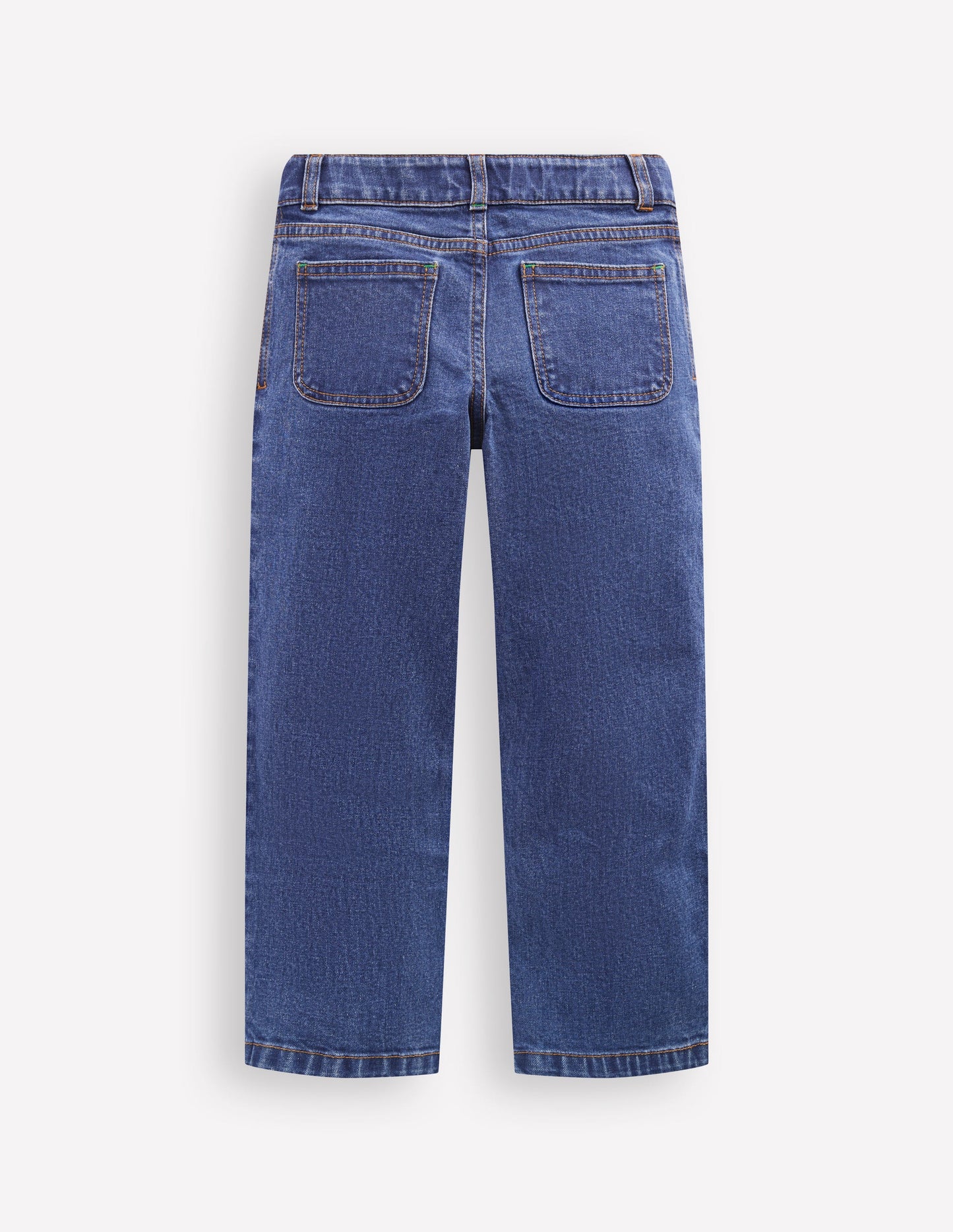 Patch Pocket Trouser-Midwash Denim