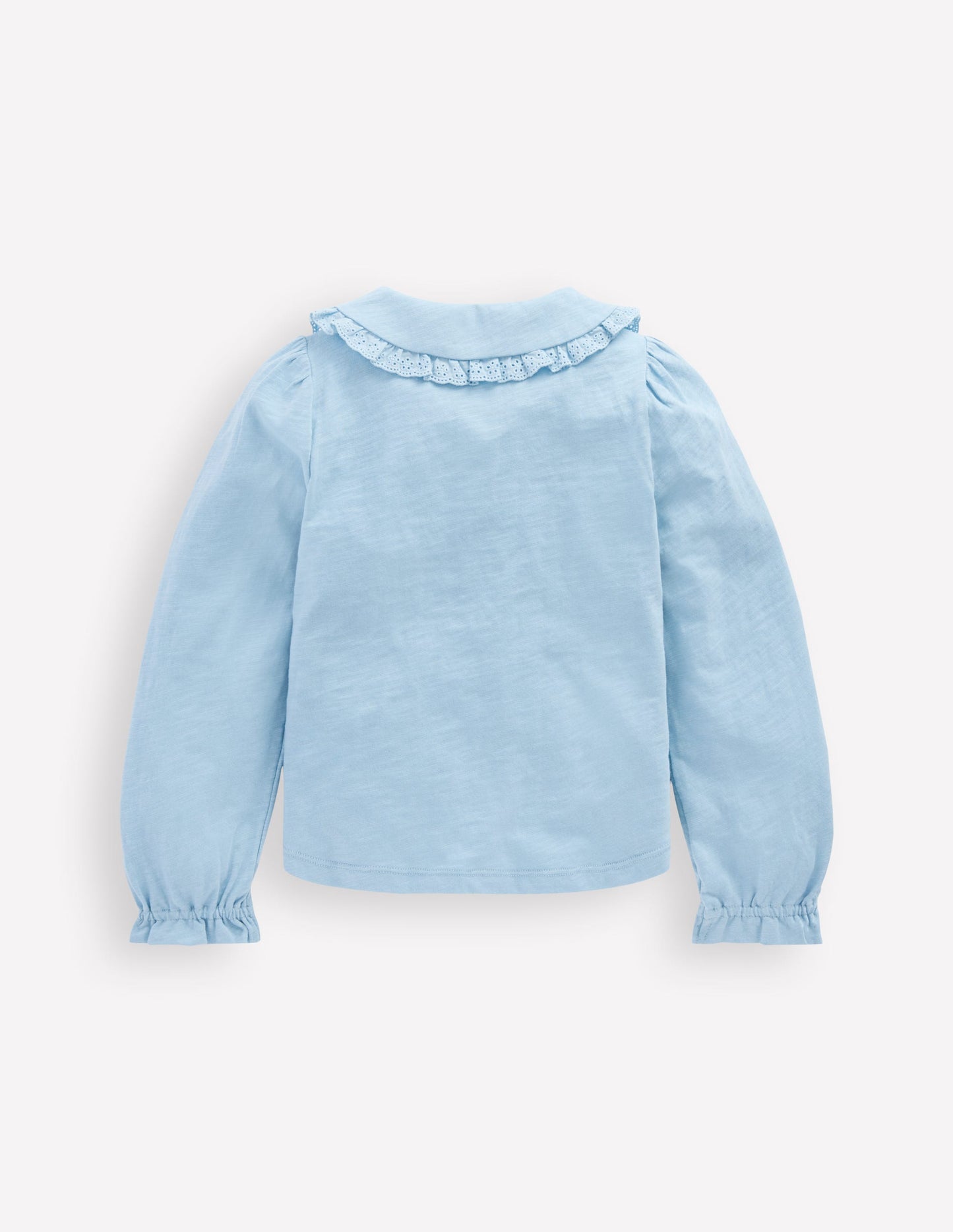 Collared Slub Top-Vintage Blue