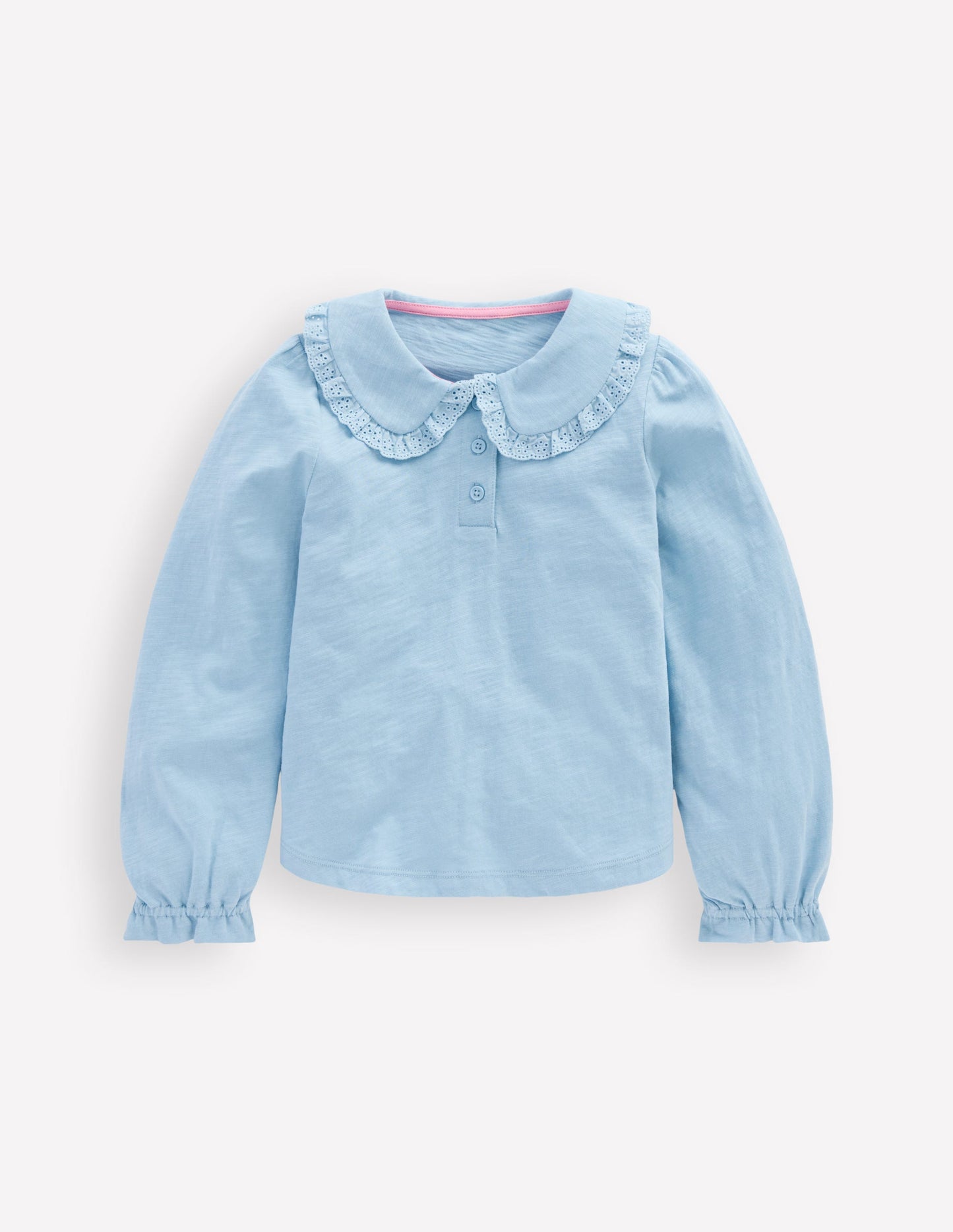 Collared Slub Top-Vintage Blue