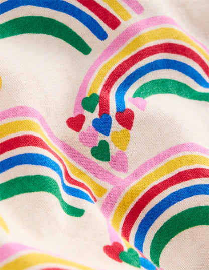 Printed Sweatshirt-Oatmeal Marl Rainbow Hearts-3