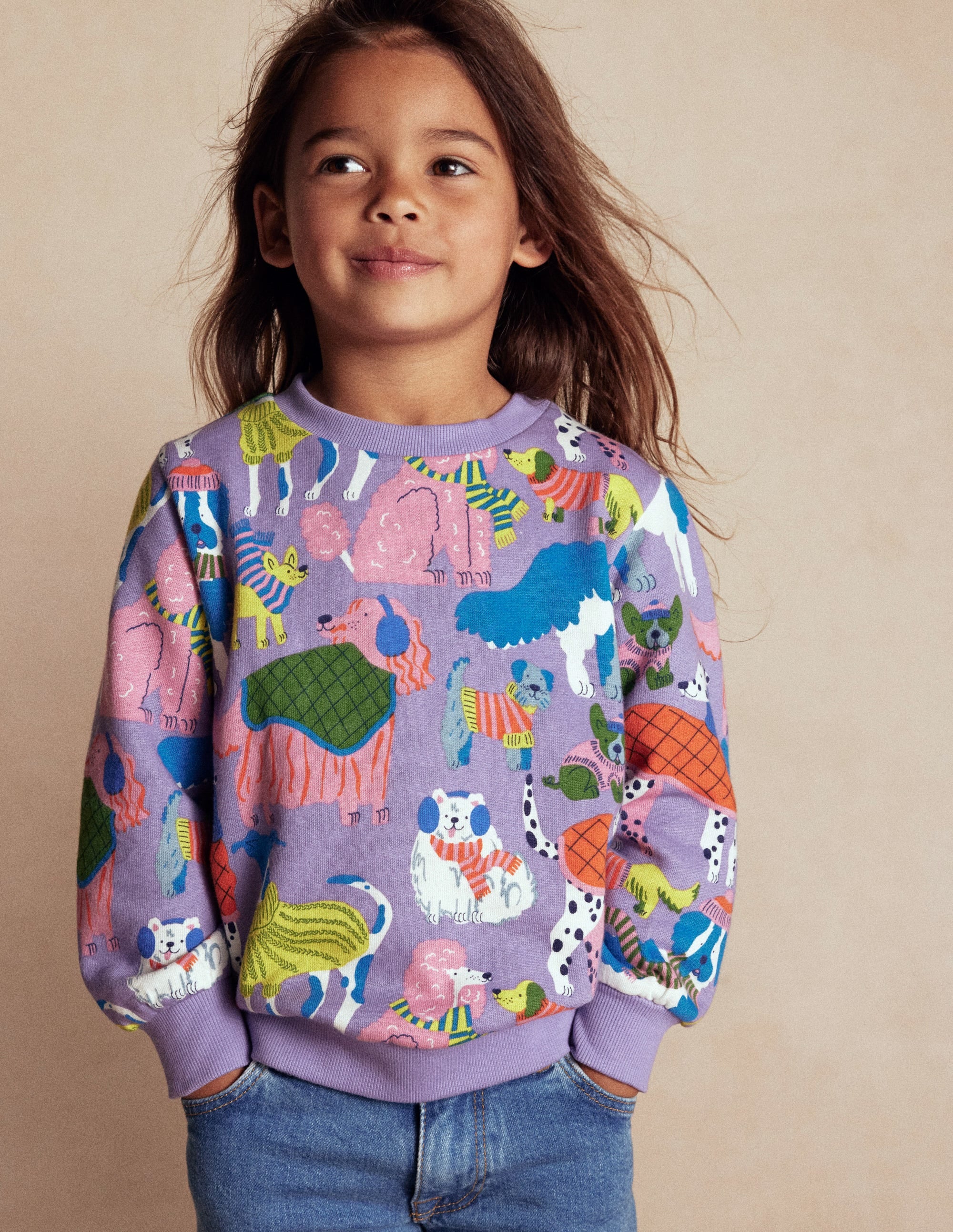 Printed Sweatshirt-Cosy Pups - Image 6