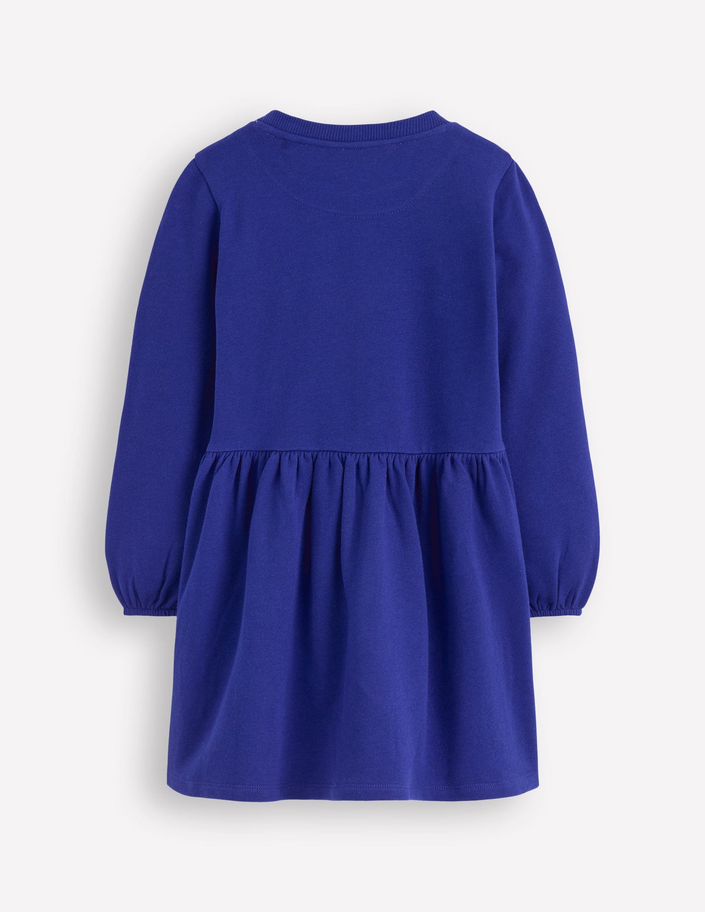 Applique Sweatshirt Dress-Sapphire Blue Flowers