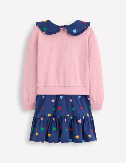 2-in-1 Sweatshirt Dress-Starboard Blue Multi Hearts-6
