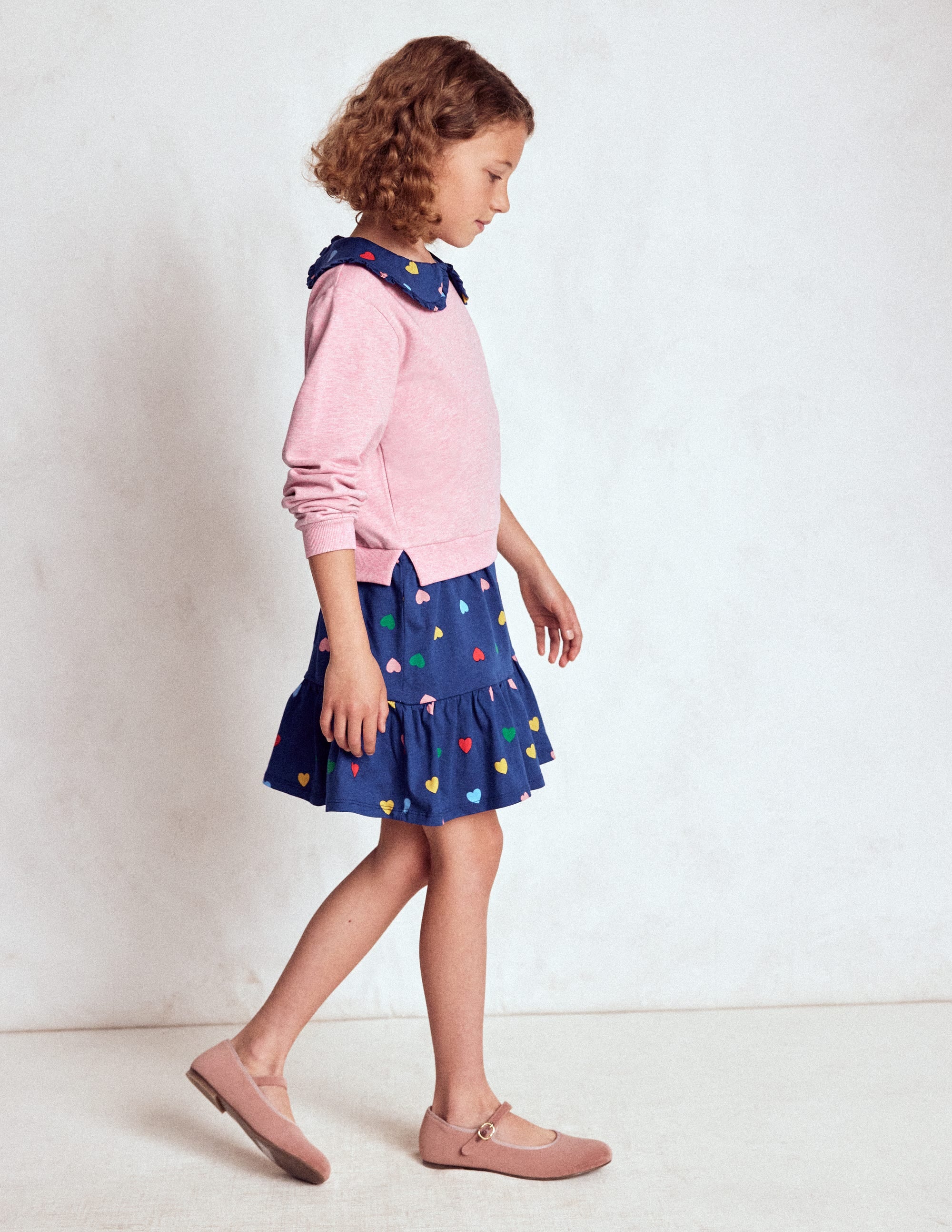 2-in-1 Sweatshirt Dress-Starboard Blue Multi Hearts - Image 3