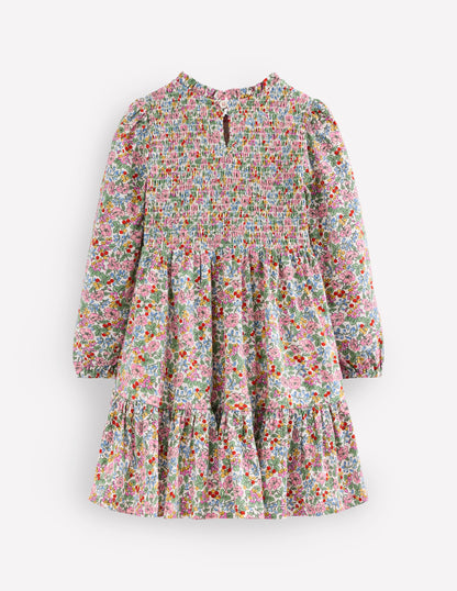 Aurora Long Sleeve Dress-Soft Ivory Berry Floral-2