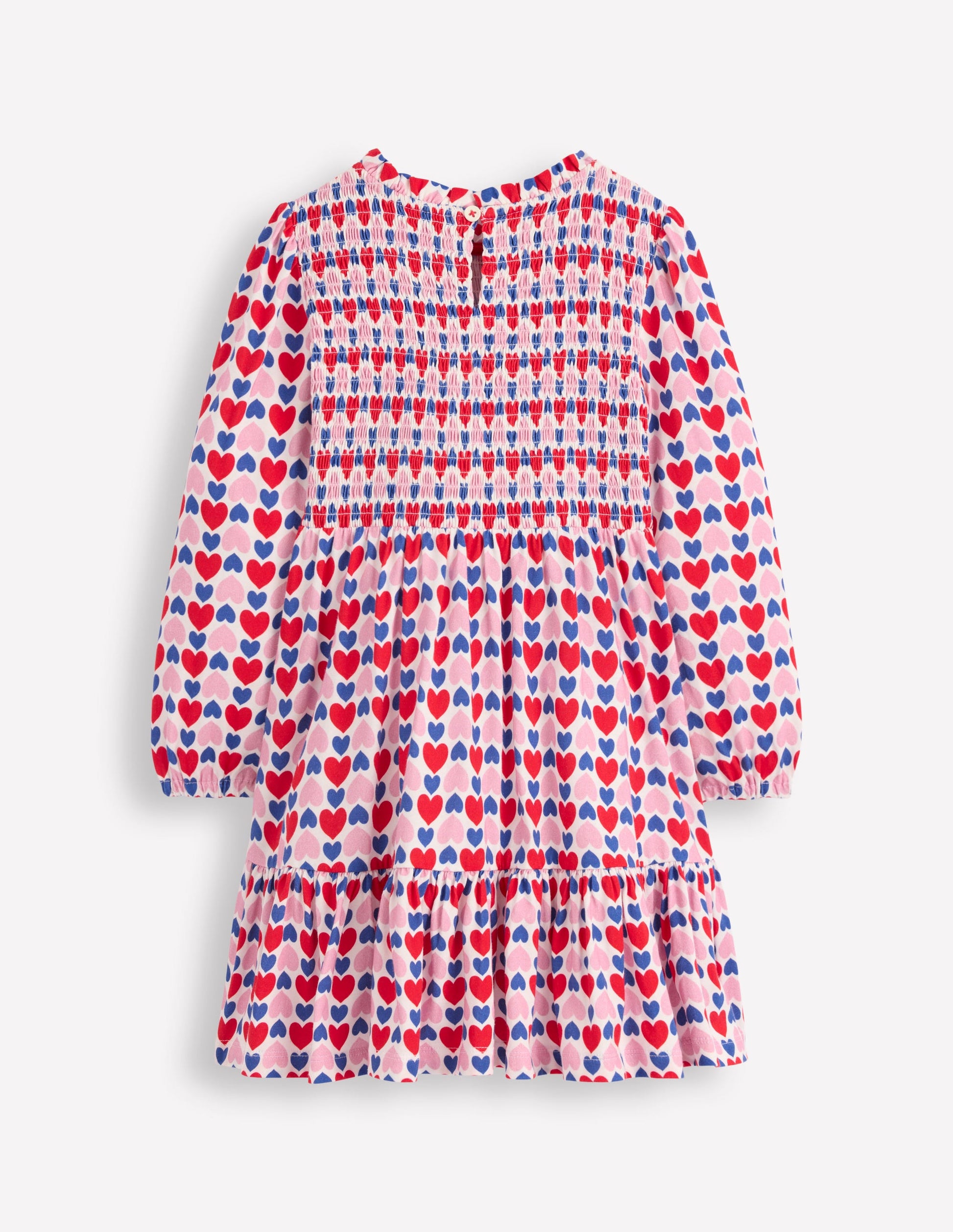 Aurora Long Sleeve Dress-Poppy Red Geo Heart-2